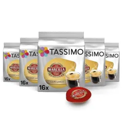 Marcilla Tassimo Café Long 5 boîtes de 16 T-Discs