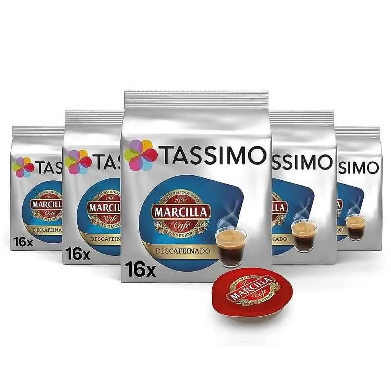 Marcilla Tassimo Décaféiné – 5 boîtes de 16 capsules