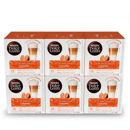 Latte Macchiato Caramel – Pack 6 boîtes Dolce Gusto (48 services)