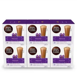 Café Mocha Dolce Gusto – 6 boîtes de capsules 8+8 (nouveau format)