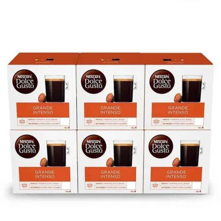 Café Grande Intenso – 6 boîtes de 16 capsules Dolce Gusto