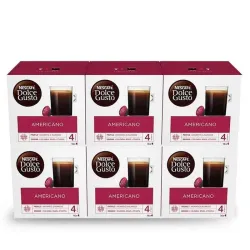 Café Americano – 6 boîtes de 16 capsules Dolce Gusto