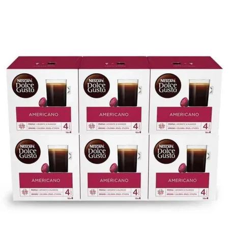 Café Americano – 6 boîtes de 16 capsules Dolce Gusto