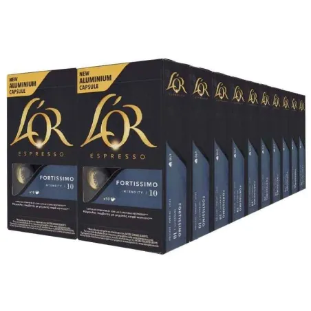 L’OR Fortissimo 20 boîtes compatibles Nespresso 200 capsules