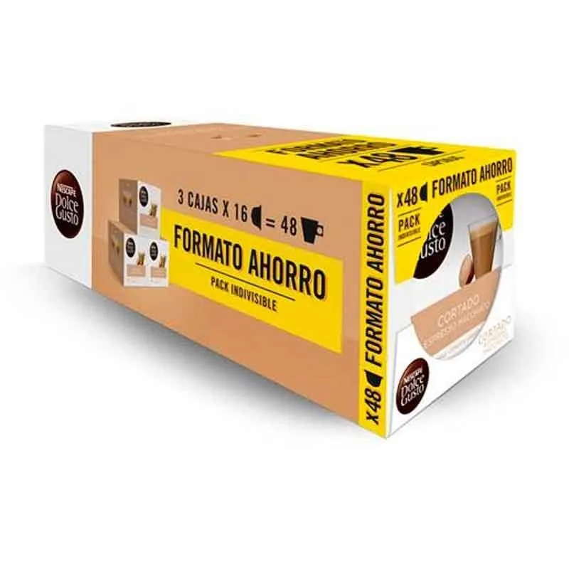 3 caixas de Cortado, formato de poupança DOLCE GUSTO